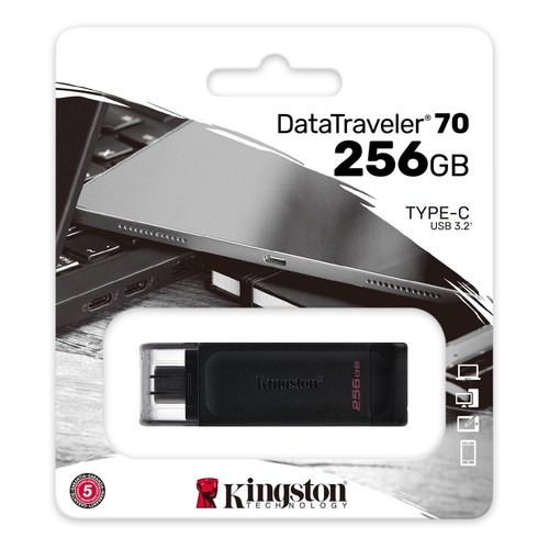 Kingston DataTraveler 70 64/128/256 GB USB-C Flash Drive, USB 3.2 Gen 1, FREE DE - Afbeelding 8 van 10