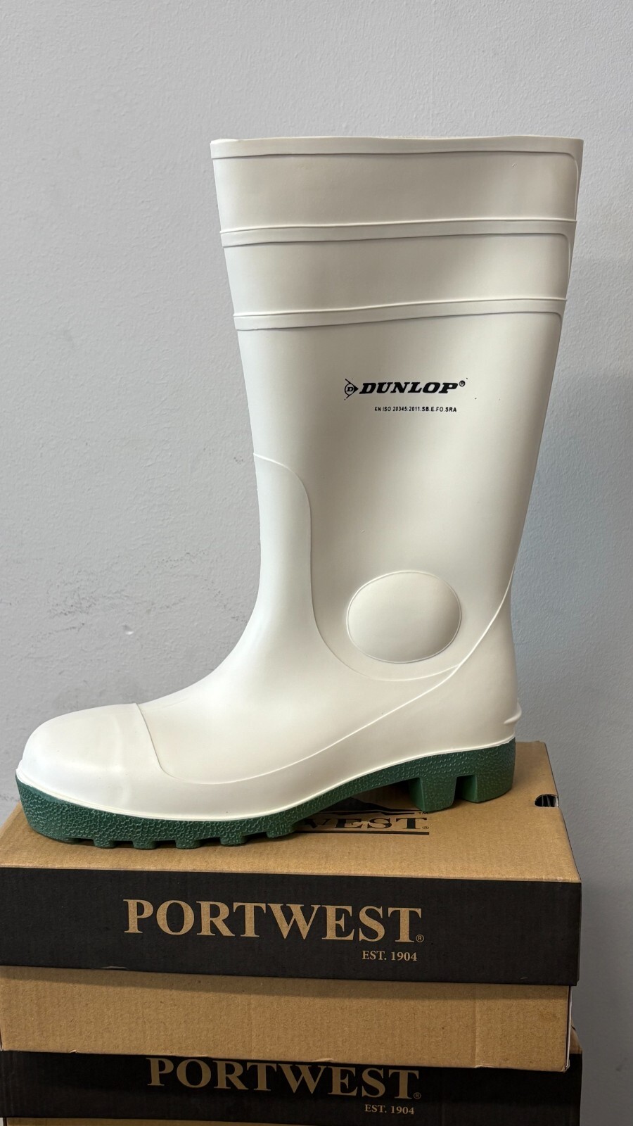 Dunlop Protomastor Safety Welly White Wellington Boot Wellies Waterproof UK 9