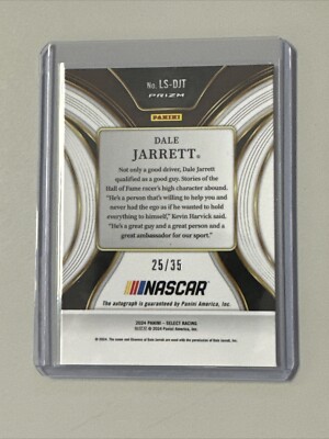 2024 Panini Select Racing Dale Jarrett Legendary Signatures Purple