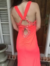 Hailey Logan Adrianne Popell Split Front Formal Ball Gown Prom Dress Sz 7/8