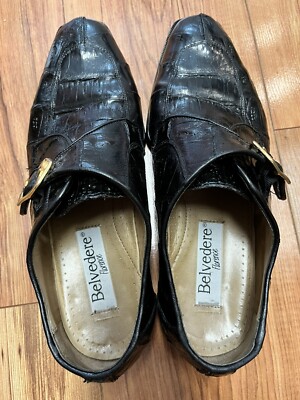 Belvedere Florence Men\'s Size 9 M Belvedere Florence Loafer Shoes Brown Genuine Crocodile  main image 4