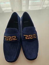 Versace Blue Suede loafers for men size 41