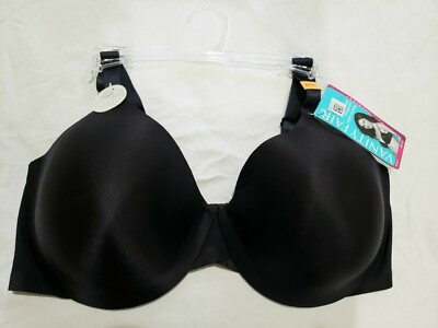 Vanity fair Nearly Invisible Underwire 75201 Bra Size 40DD Mid Black NWT