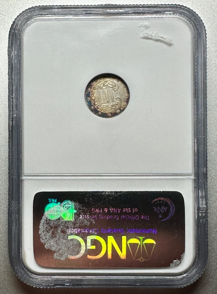 1861  3 CENT SILVER   NGC  MS61 - Image 2 of 4