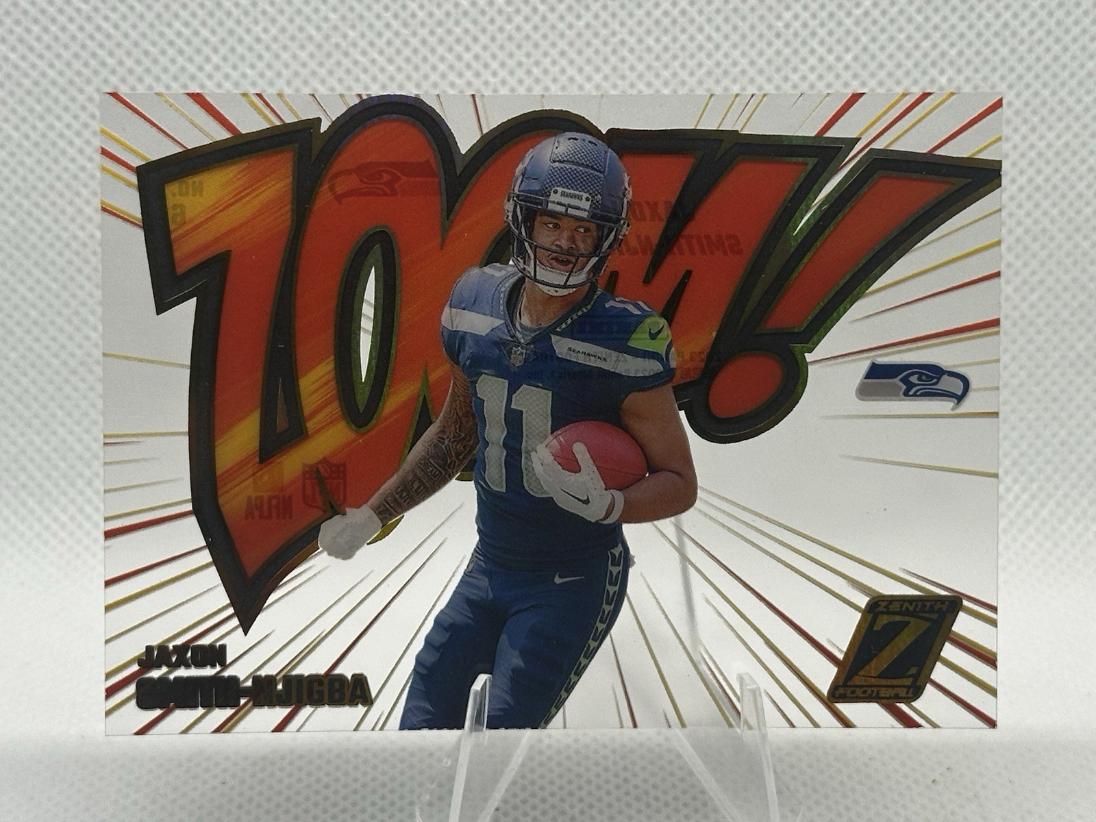 Jaxon Smith-Njigba #6 Football Cards 2023 Panini Zenith Zoom trading card — raw and PSA graded price guide