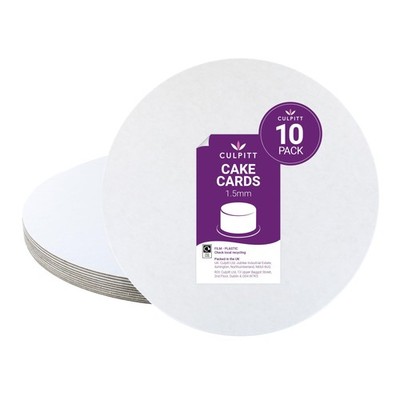 Culpitt 10'' weiße Kuchenkarten | PE-beschichtete Platte, leicht 10'', 