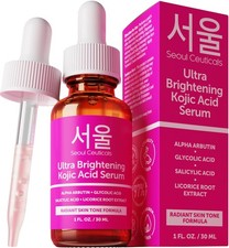 Korean Skin Care Kojic Acid Alpha Arbutin   Dark Spot Corrector Glycolic Acid...