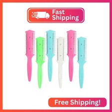 Jaasuee 6-Pack Haircut Razor Comb - Dual-Sided Razor, Hair Styling Razor Scissor