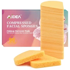 AIDEA 96Count Facial Sponges Compressed, Face Sponges for Cleansing, Natural ...