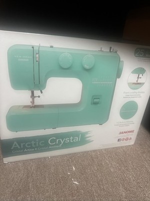 JANOME Arctic Crystal Easy-to-Use Sewing Machine with Interior Metal Frame, NIB
