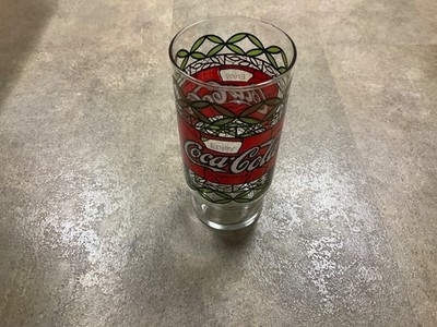 Vintage Coca-Cola Drinking Glasses Red And Green Design