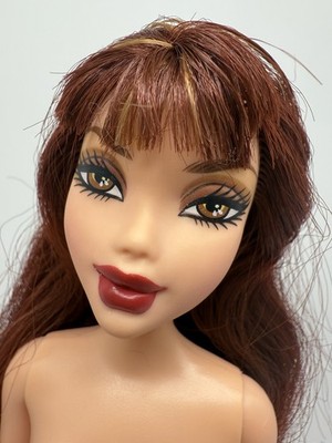 2004 Barbie My Scene Rebel Style Chelsea Doll Auburn Red Hair Red Lips Nude OOAK