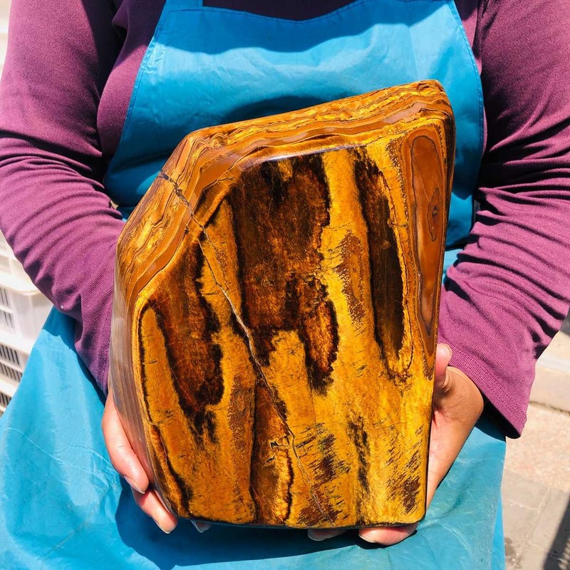 4560g Rare NATURAL Yellow tiger eye quartz crystal Specimen Healing stone