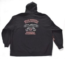 Harley Davidson Full Zip Hoodie Mens 3XL Black Temecula Eagle Sweatshirt Biker