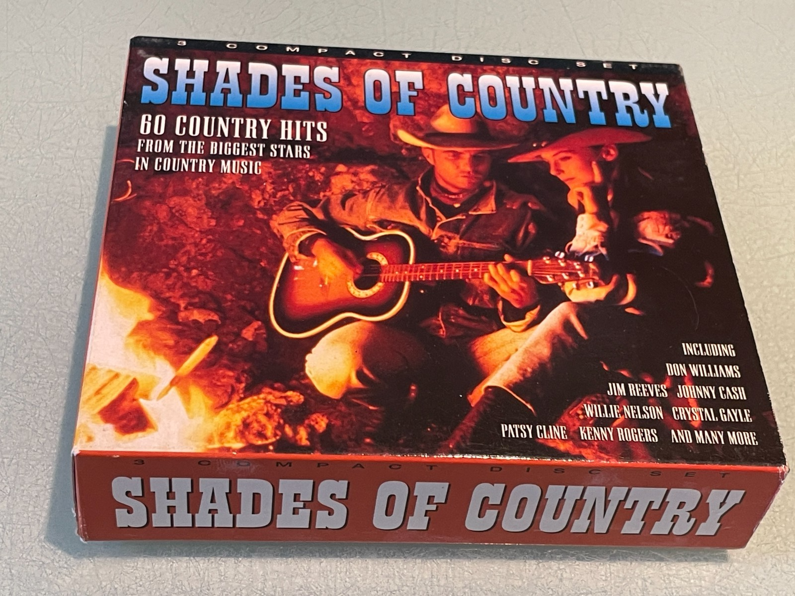 Shades of Country - 3 CD's Album Box Set - 1996 Castle - 60 Great Country Hits