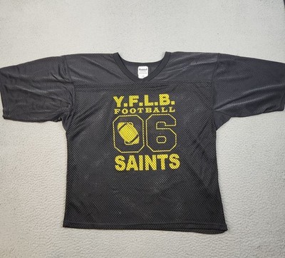 Vintage Riddell Practice Jersey Adult Extra Large Youth Football Mesh Black Gold