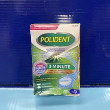 Polident 3 Minute Antibacterial Dental Appliance Cleanser -60 Count Damaged Box