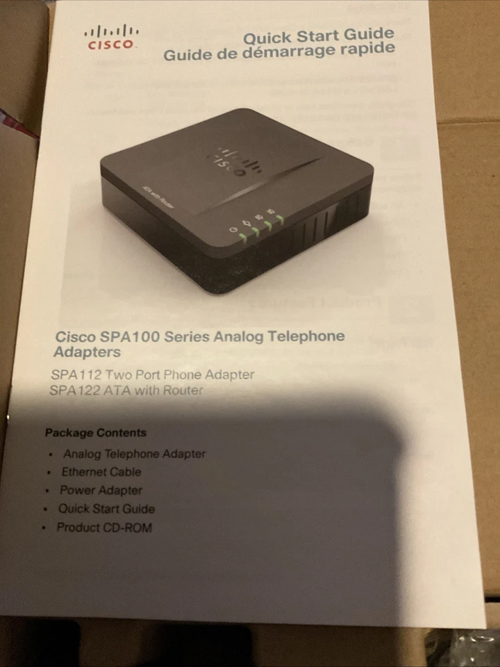 Cisco SPA100 Quick Start Guide Two Port Phone Adapter With Router - Image 2 of 4
