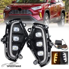 Led Drl Daytime Running Light Signal Fog Lamp For Toyota Rav4 2019-2023 2024