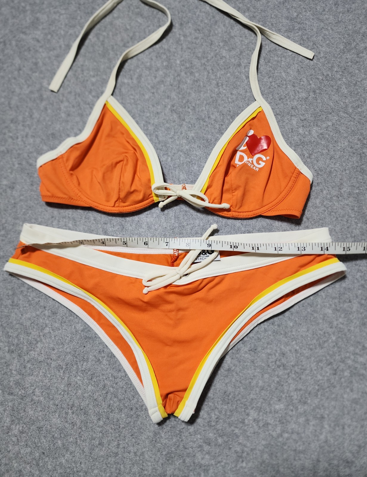 Vintage Rare Y2k D&G Bikini Set Size S Archive Designer Collector image 3