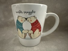 Taza de café de invierno con oso polar moderna alimentos gourmet gres