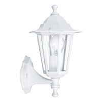 AußEn-Wandlampe Eglo Laterna 1-Flammig, E27, IP44, Aluguss, Glas, Weiß