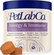 PetLab Co. (PetLabCo.) ALLERGY & IMMUNE Probiotic Soft Chew For Dogs (30 Pork