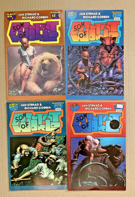 SON OF MUTANT WORLD. #1-3, 5. RICHARD CORBEN. FANTAGOR PRESS. COMICS. 1990S FN+