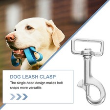 Stainless Steel Dog Leash Clip Swivel Snap Hook Heavy Duty Outdoor Use Silver
