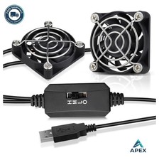 USB Fan 50mm 5V Dual Speed Control 4500 RPM Quiet Mini Cooling Fan with USB