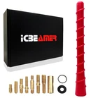 ICBEAMER 7-Inch Red Spiral Antenna Compatible with Jeep, RAM, Ford Trucks