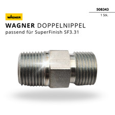 508343 WAGNER Doppelnippel für Farbspritzgerät SuperFinish SF3.31 Verschraubung