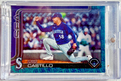 2025 Topps Series 1 #73 Luis Castillo Team Color Border Seattle Mariners W/Case