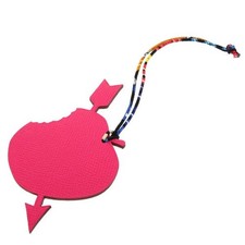 Hermes Petit H Heart Charm Transparent Pink Key Bag Charm One-of-a-Kind