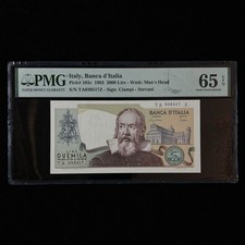 1983 Italy Banca d Italia 2000 Lire Pick#103c PMG 65 EPQ Gem UNC 04