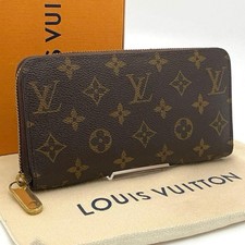 Louis Vuitton Monogram Zippy Wallet Round Zipper Long Wallet Brown