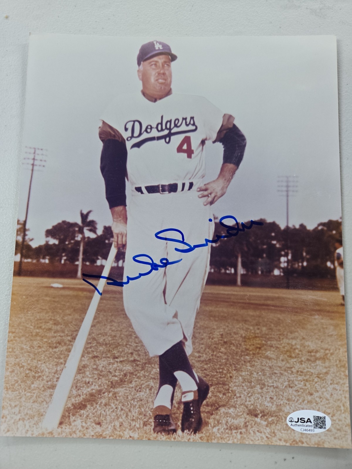 Duke Snider Autographed Signed 8x10 Photo Jsa Cj46493 Hof Dodgers 