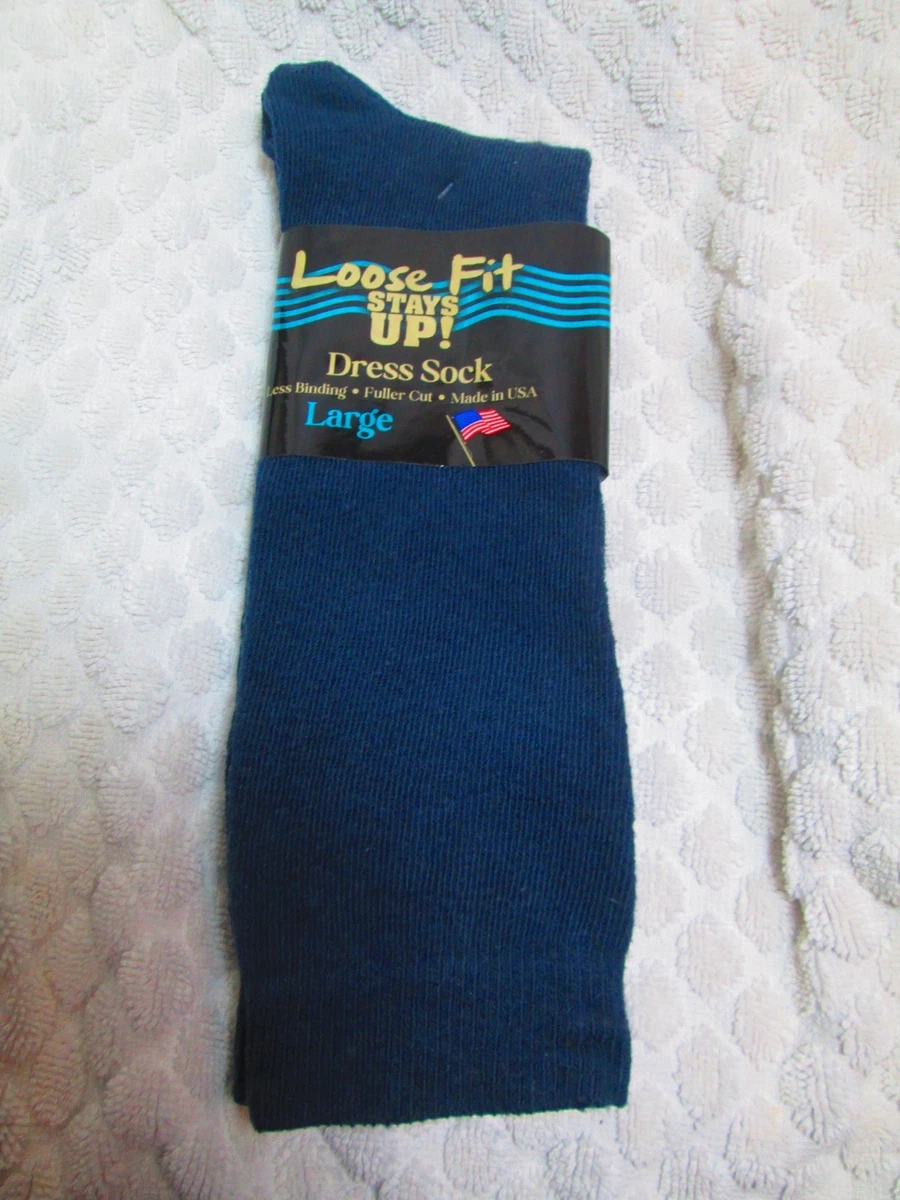 loose fitting dress socks Tabio Men’s Toe Crew Socks Anti-Odor Cotton, SteelBlue / 7-10 main image 0