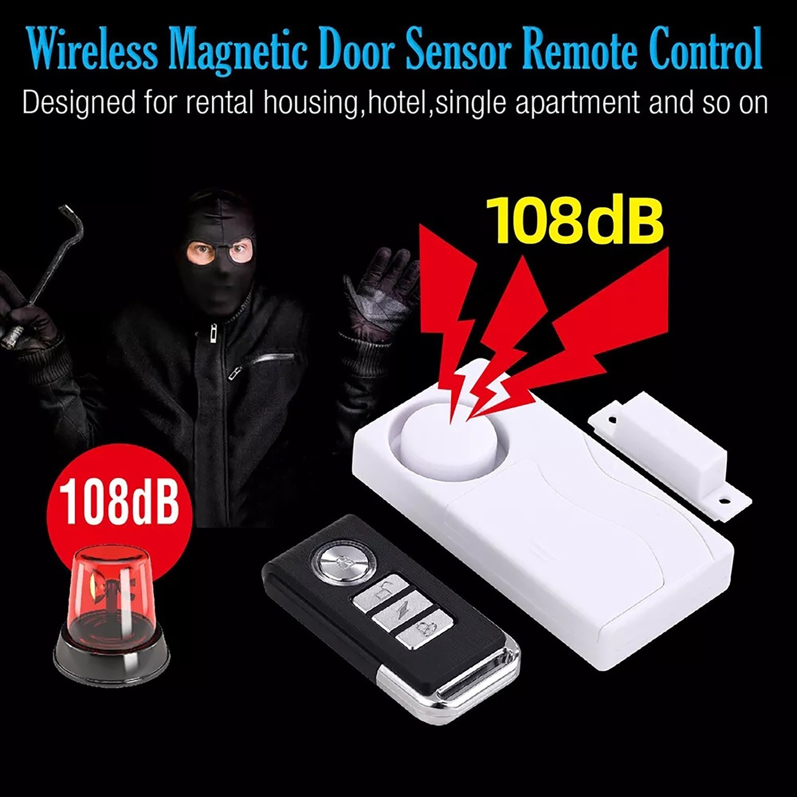 433MHz Door Window Sonsor Entry Home Security Wireless Remote Control Alarm