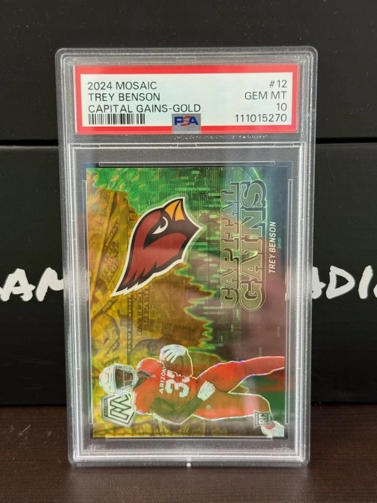 Trey Benson Panini Mosaic Capital Gains #12 Gold