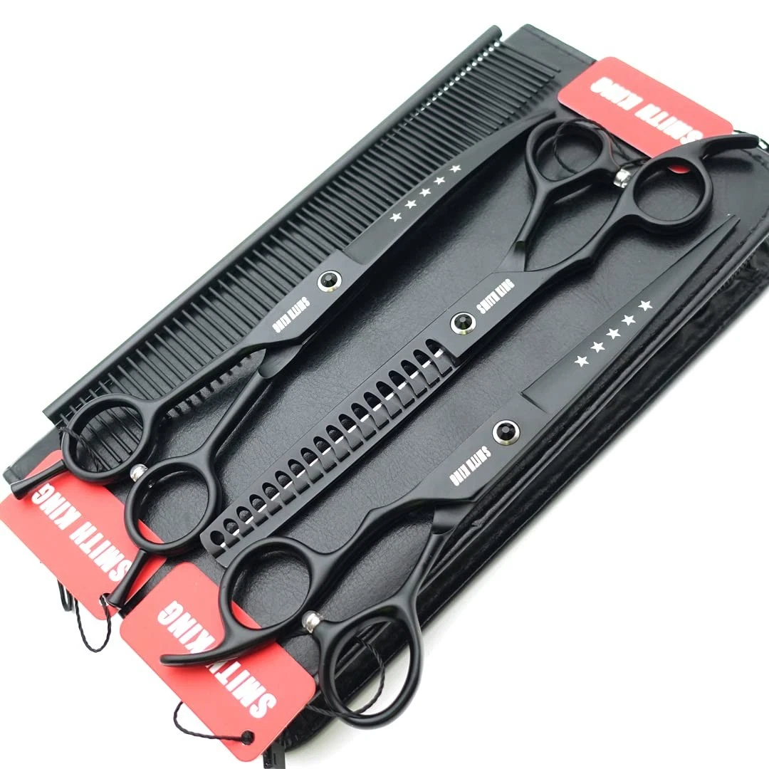 7.0 inches Professional Dog Grooming Scissors Set Straight & thinning & Curve...