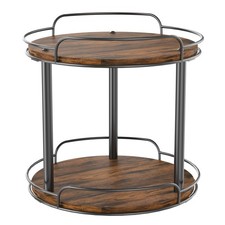 Pantasia 10'' Lazy Susan Turntable Organizer, 2-Tier Rotating Spice Rack