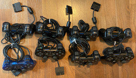 Big PlayStation Lot 3 PS1 Consoles 6 PS1 Controllers 8 PS2 Controllers For Parts