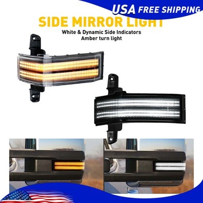 LED Switchback Tow Mirror Signal Light For 14-18 Chevy Silverado GMC Sierra US