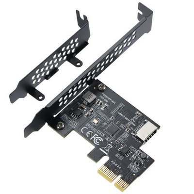 BEYIMEI PCI-E 1X to USB 3.2 GEN1 5Gbps Type-E A-Key Expansion Card,Front Pane...
