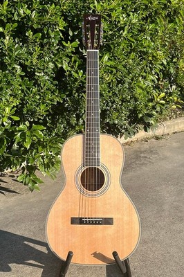 Aiersi 38 Inch All Solid Spruce Top Mahogany Parlor Acoustic Guitar