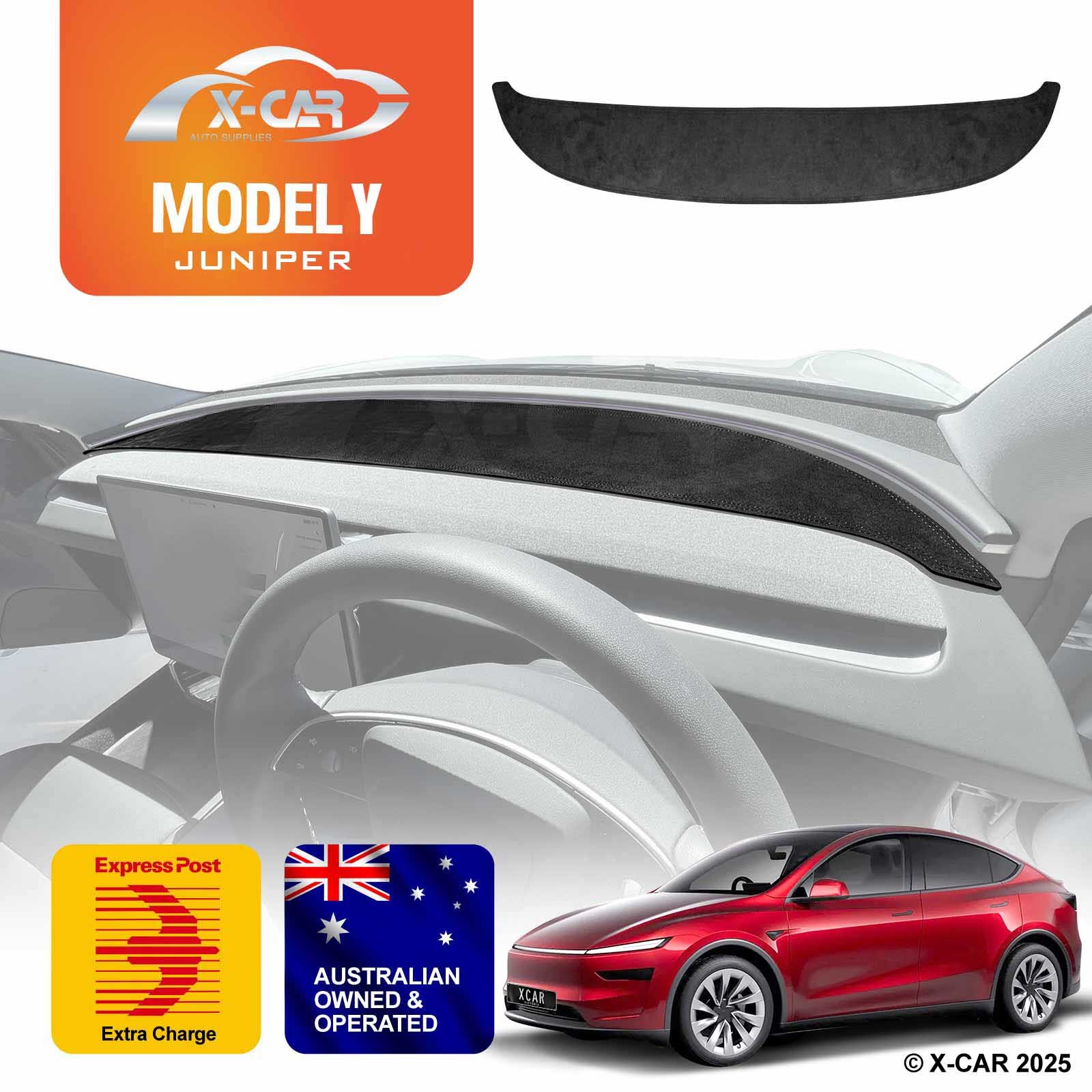 Dash Mat for Tesla Model Y Juniper 2025-Onwards Non-Slip Microfiber Pad Cover