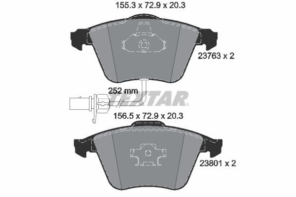 1 X Bremsbelagsatz BremsbeläGe Textar 2376302 FüR Audi A6-image