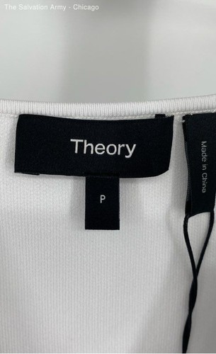 Theory Womens White Square Neck Sleeveless Midi A-Line Dress Size P - Picture 5 of 6