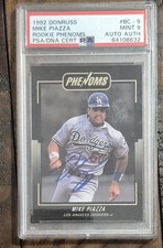 1992 Rookie Phenoms Mike Piazza - PSA 9 Mint Auto DNA Rare Pop 1 Hard Card